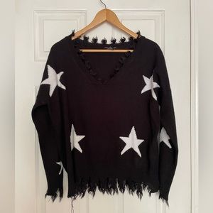 Star print sweater